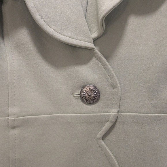 Maeve by Anthropologie Scalloped Collar Button Front Dress Light Green Womens M - Picture 4 of 8